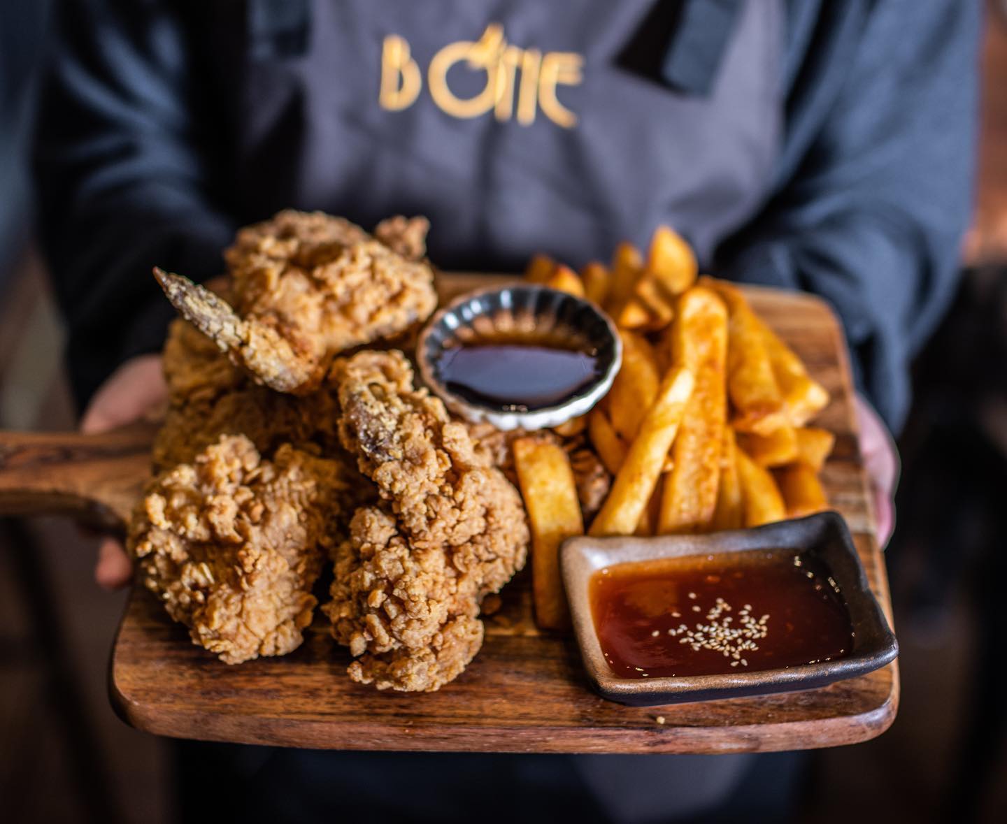 Angel Wings, Fried Chicken and Soju.