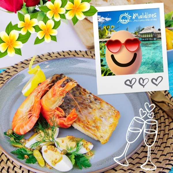 Take Your Valentine to Venice and the Maldives with these Two Egg-xotic Recipes.