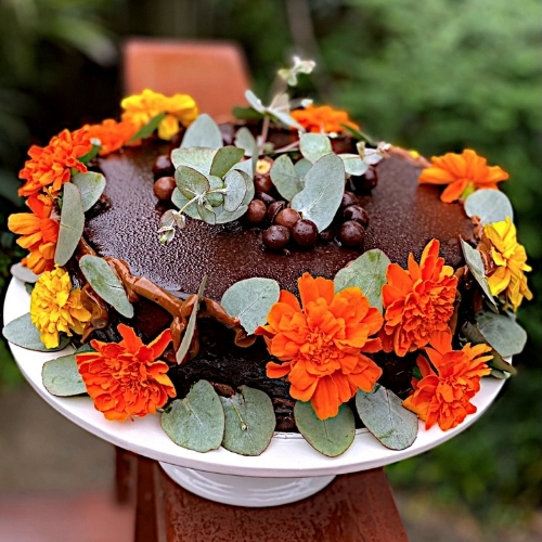 Make a Splash this Easter with Lisa Mead’s Nature Themed Dark Chocolate Mud Cake.