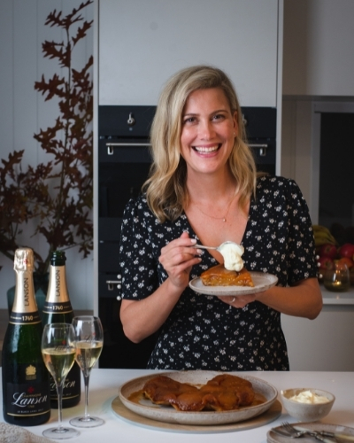 Try This Tarte Tatin by Justine Schofield and Champagne Lanson to Celebrate Bastille Day 2021.