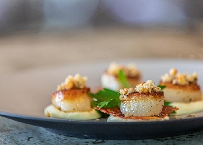 Try this Ideal Scallop Starter to Your Easter Feast from Wrasse & Roe Chef Andy Gray.