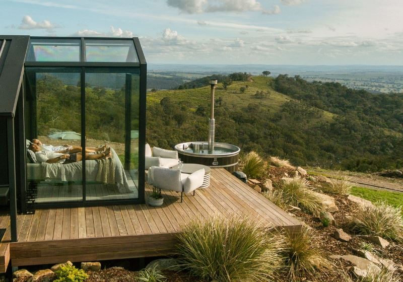 Getaway in this Glass Cabin