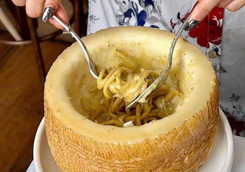 It Ain’t Easy Being Cheesy – 3 Venues to Discover Cheese Wheel Pasta