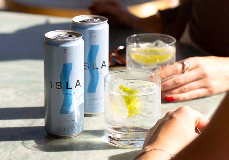 All-natural Isla Premium Vodka Drinks for Party Season!