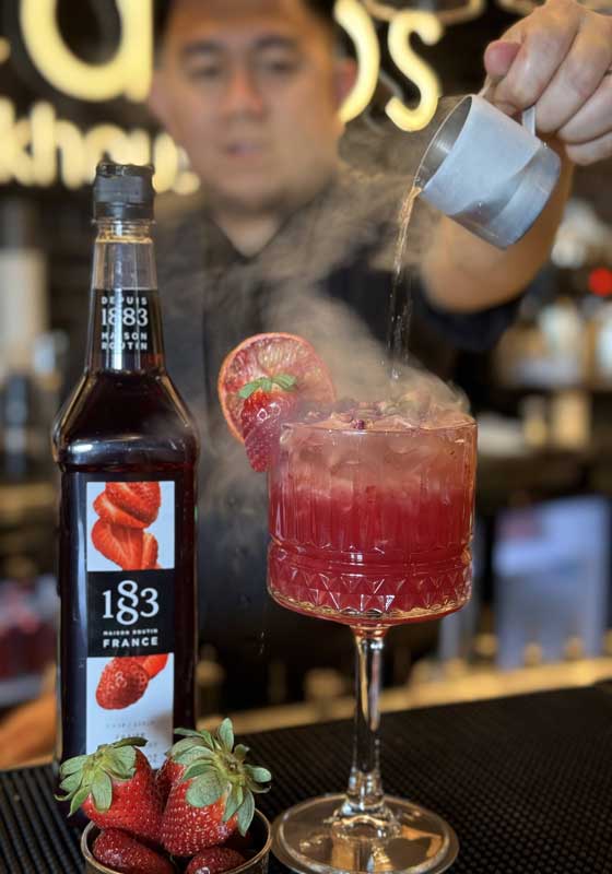 Mocktail of the Week from Volcanos Steakhouse Blacktown Mixologist Cactus Salas