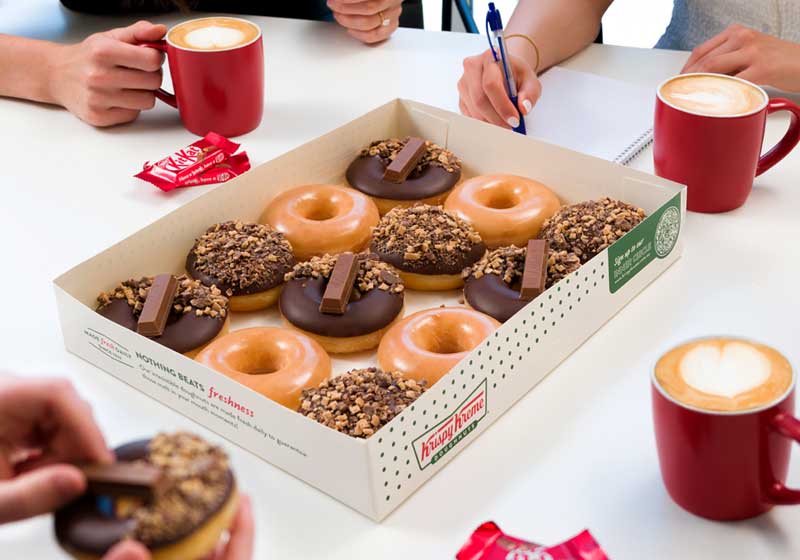 Take a Break with Krispy Kreme’s New KitKat Doughnuts!