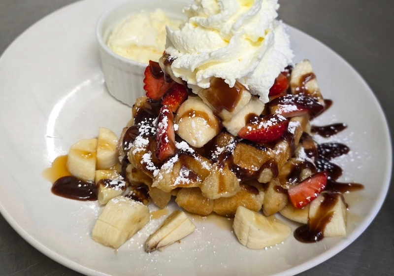Diners Bringing Pancakes, Waffles & Moreish Brunch