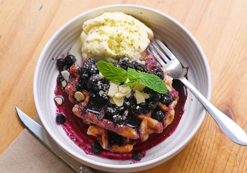 Diners Bringing Pancakes, Waffles & Moreish Brunch