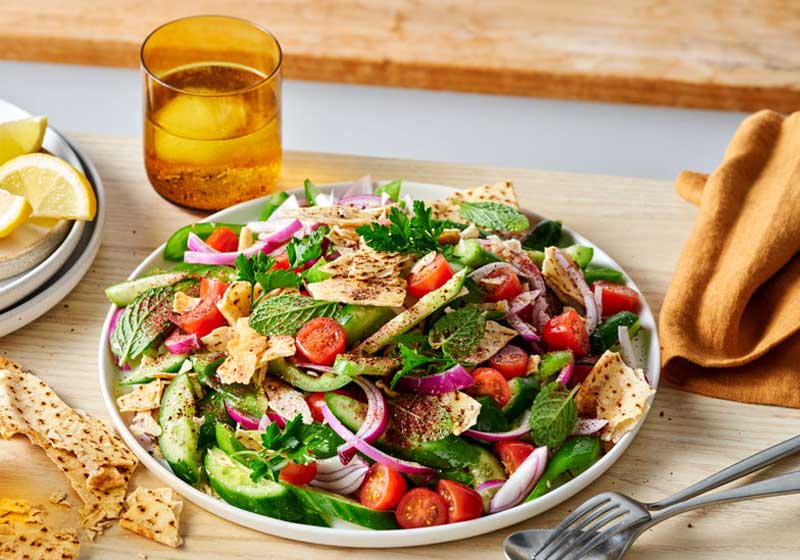 Mediterranean Salad, Made Serious: Fattoush, Fennel & Orange and Modern Tabouli