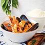 Fish Soup with Couscous and Bruschetta