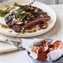 Flank Steak with Mushrooms and Sweet Potato Chips - Chef Recipe by Kate Gibbs
