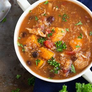 Sweet Potato, Chicken and Quinoa Soup in the Slow Cooker
