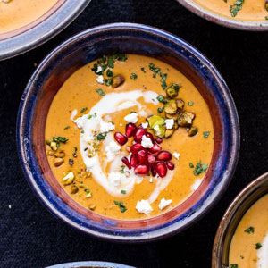 Carrot Pomegranate and Cardamom Soup