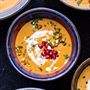 Carrot Pomegranate and Cardamom Soup