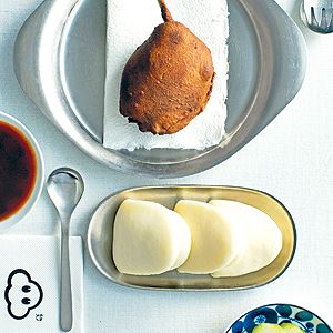 Twice Cooked Duck Legs, Plum Sauce and Steamed Bread - Chef Recipe by Andrew McConnell 