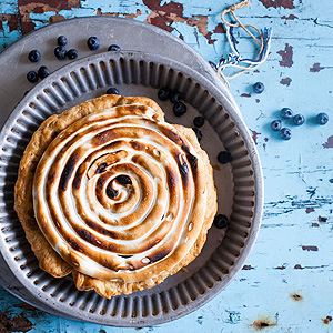 Lemon and Blueberry Meringue Pie - by Phoebe Woods & Kirsten Jenkins