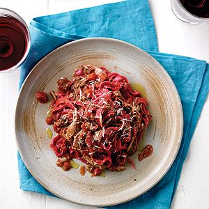 Beetroot Tagliatelle with Duck Ragu - Chef Recipe by Luca Ciano