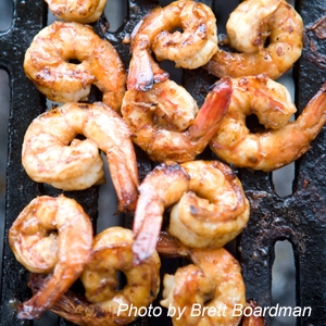 Char grilled King Prawns with Asian Marinade