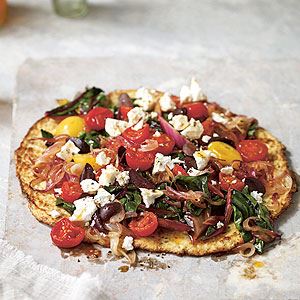 Grain-free Cauliflower Pizza with Chard and Olives - Chef Recipe by Zita Steyn