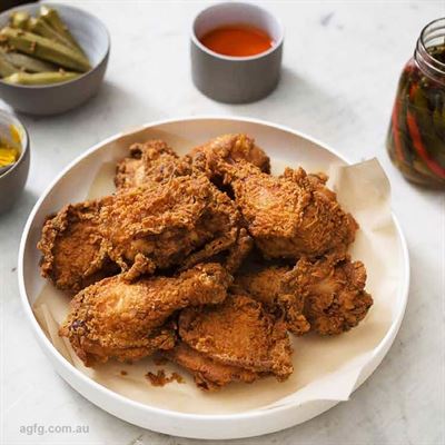 Southern Fried Chicken with Green Tomato Gravy - Chef Recipe by Brad McDonald