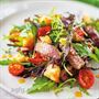 Barbecued Steak Salad with Cherry Tomato Vinaigrette, Crunchy Bread and Greens - Chef Recipe by Belinda Jeffery