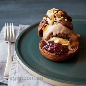 Peanut Butter and Jam Chocolate Ice Cream Profiteroles - Chef Recipe by Darren Purchese