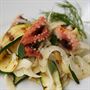 Warm Salad of Barbequed Octopus, Zucchini and Marinated Fennel