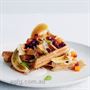 Banana Wholemeal Waffles with Dried Apricot and Cranberry Sauce - Chef Recipe by Kim Brennan