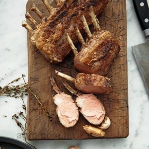 Slow Roasted Rack of Lamb with Quinoa Salad and Tahini Sauce - Chef Recipe by Neil Perry
