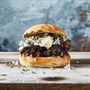 BBQ Portobello Burger with Caramelised Onions and Saint Agur Cheese