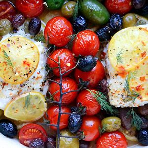 Simple Greek Style Baked Fish 