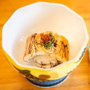 Sea Eel Sushi with Salmon Roe and Truffle Soy - Chef Recipe Akanuma Kastuaki