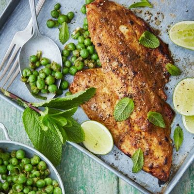 Tandoori Sea Bream with Minted Peas by Anjum Anand