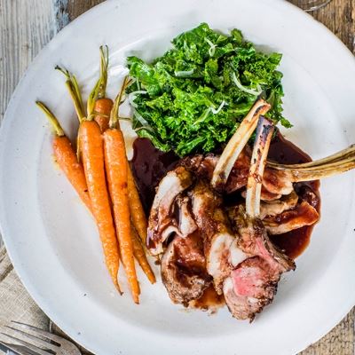 Rack of Lamb with Pinot Noir Sauce - Chef Recipe by Jack Stein