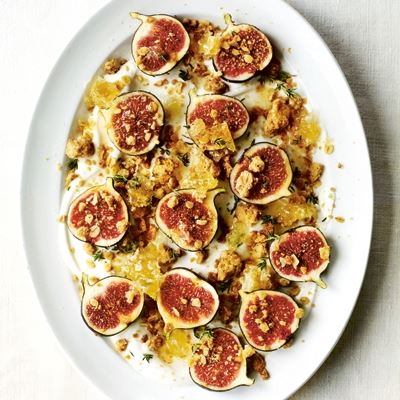 Figs with Yoghurt, Honey and Roasted Barley Crumble - Chef Recipe by Gill Meller
