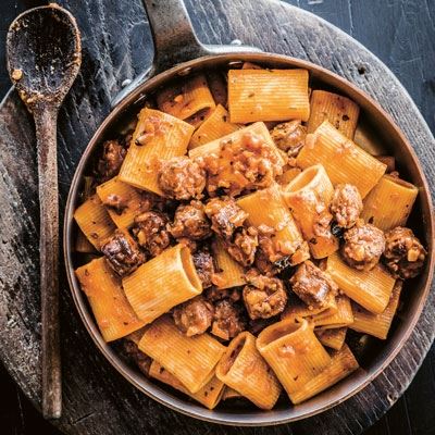 Paccheri Pasta with Pork Sausage - Chef Recipe by Guy Grossi