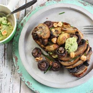Mushrooms on Sourdough Toast, Miso and Avocado - Recipe by My Kitchen Stories