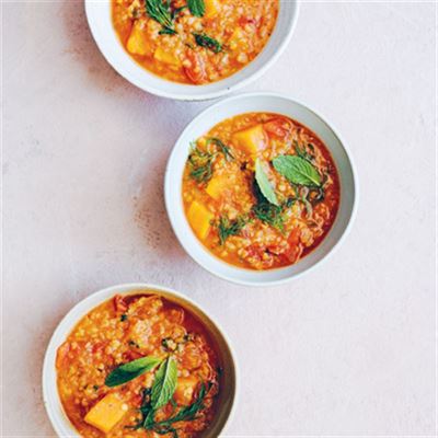 Red Lentil, Pumpkin and Lime Pickle Soup - Chef Recipe by Ross Dobson
