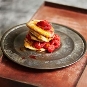 Raspberry Drop Pancakes by Angela Clutton