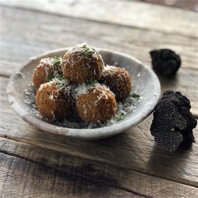 Black Truffle, Wild Mushroom and Taleggio Arancini - Chef Recipe by Kevin Rhind