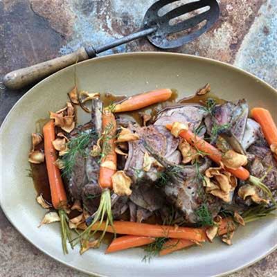 Hogget Kitchen Lamb with Grilled Summer Vegetables - Chef Recipe by Trevor Perkins