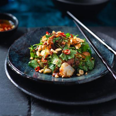 Salad of Scallops, Lime, Soy and Chilli Dressing - Chef Recipe by Dan Jarrett