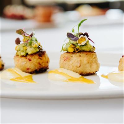 Moreton Bay Crab Cakes with Avocado and Corn Salsa - Chef Recipe by Andrew Fraser