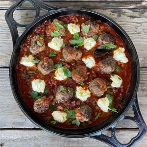 Lamb Meatballs with Pasta and Ricotta - Chef Recipe by Darren Robertson
