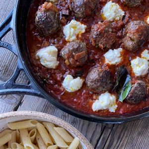 Lamb Meatballs with Pasta and Ricotta - Chef Recipe by Darren Robertson