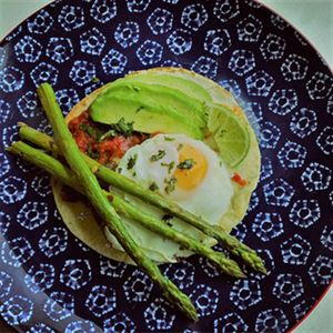 Huevos Rancheros with Roasted Chilli Asparagus - Recipe by Alison Wright