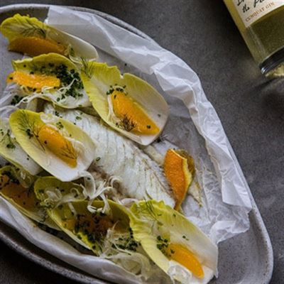 Roasted Fish with Orange and Fennel Salad - Chef Recipe by Ben Devlin