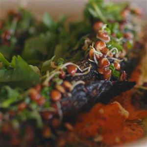 Blackened Carrots, Harissa, Ricotta and Za’atar - Chef Recipe by Kyle Johns.