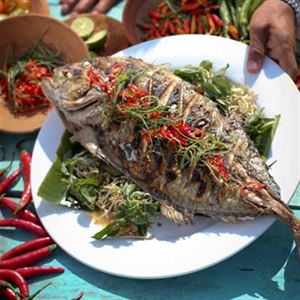 Barbequed Trevally with Sambal Bajak Makassar - Chef Recipe by Peter Kuruvita