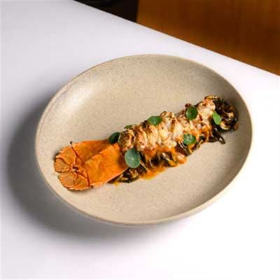Squid Ink Pasta, Bay Bug and Spicy Pork Nduja - Chef Recipe by Lino Sauro.